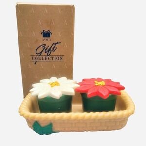 Vintage Avon Christmas Blossoms Tabletop Collection Salt and Pepper Shakers